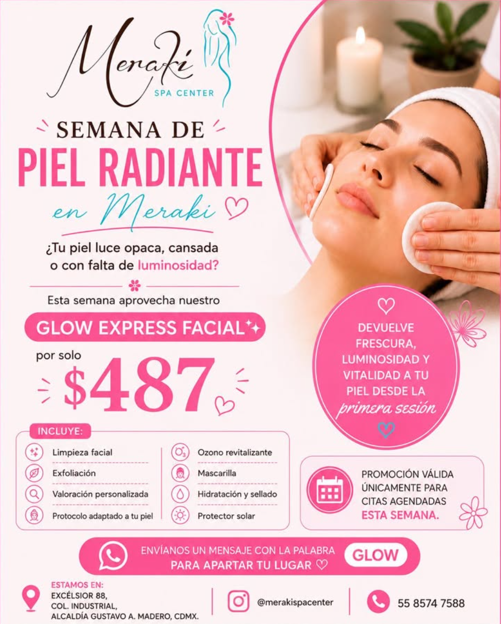 Promoción Semana de Piel Radiante: Glow Express Facial por $487